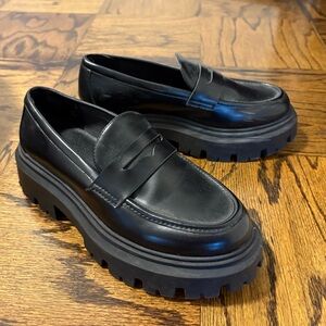 Chunky Black Loafers